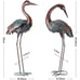 Crane Garden Statues Outdoor Metal Heron Yard Art Bird Sculpture