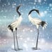 Crane Garden Statues Outdoor Metal Heron Yard Art Bird Sculpture