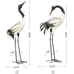 Crane Garden Statues Outdoor Metal Heron Yard Art Bird Sculpture