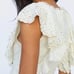 FARM RIO Eyelet Beaded Mini Dress, Off White, XS