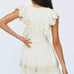 FARM RIO Eyelet Beaded Mini Dress, Off White, XS