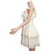 FARM RIO Eyelet Beaded Mini Dress, Off White, XS