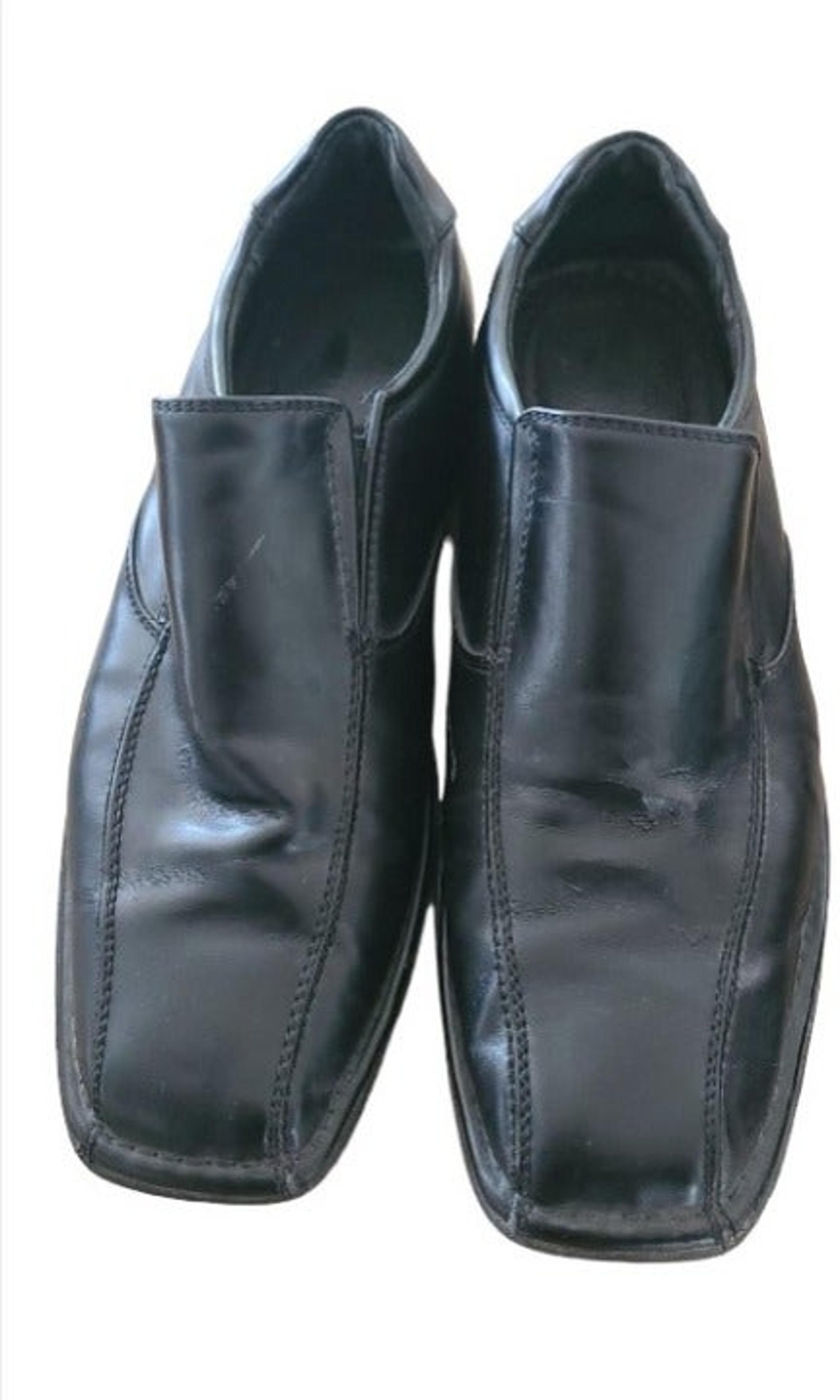 Dexter Leather Men Dress Shoe Slip On Black Size 10 Square Toe