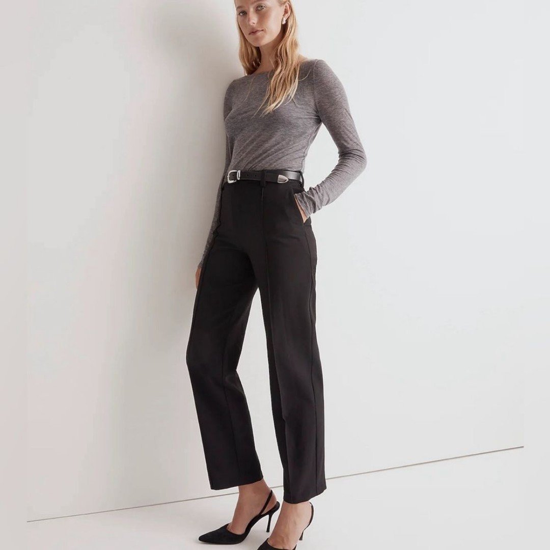 Madewell The Petite Fairbanks Black Pant Size 0P