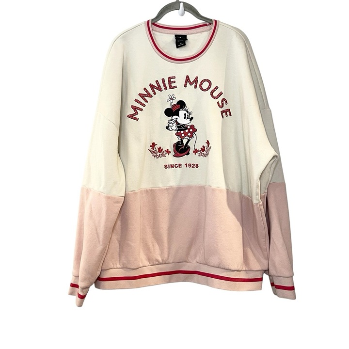 Disney Box Lunch Her Universe Minnie Mouse Pullover Sweatshirt Embroidered 2X