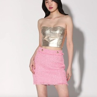 Walter Baker Lyona Pink Paris Tweed Skirt 10