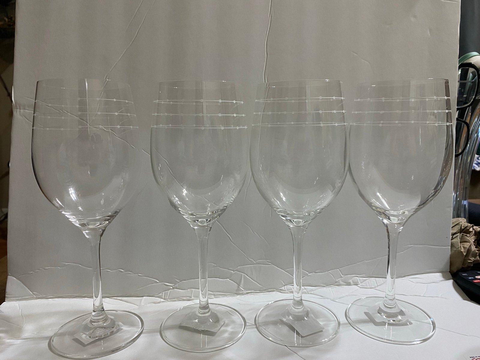 Monique Lhuillier Etoile Wine Glass set of 4 wineglasses NWOB