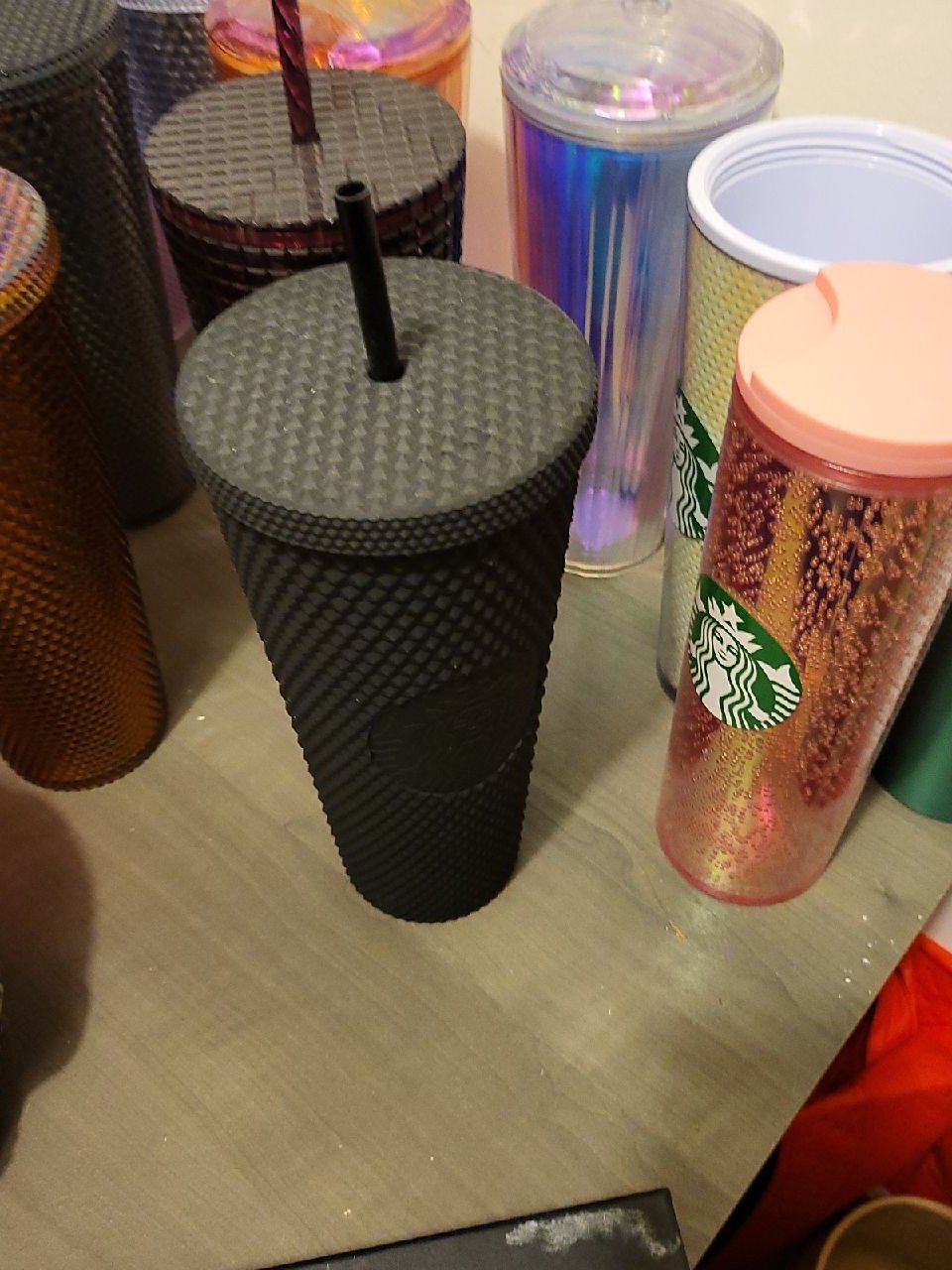 matte black Starbucks cup