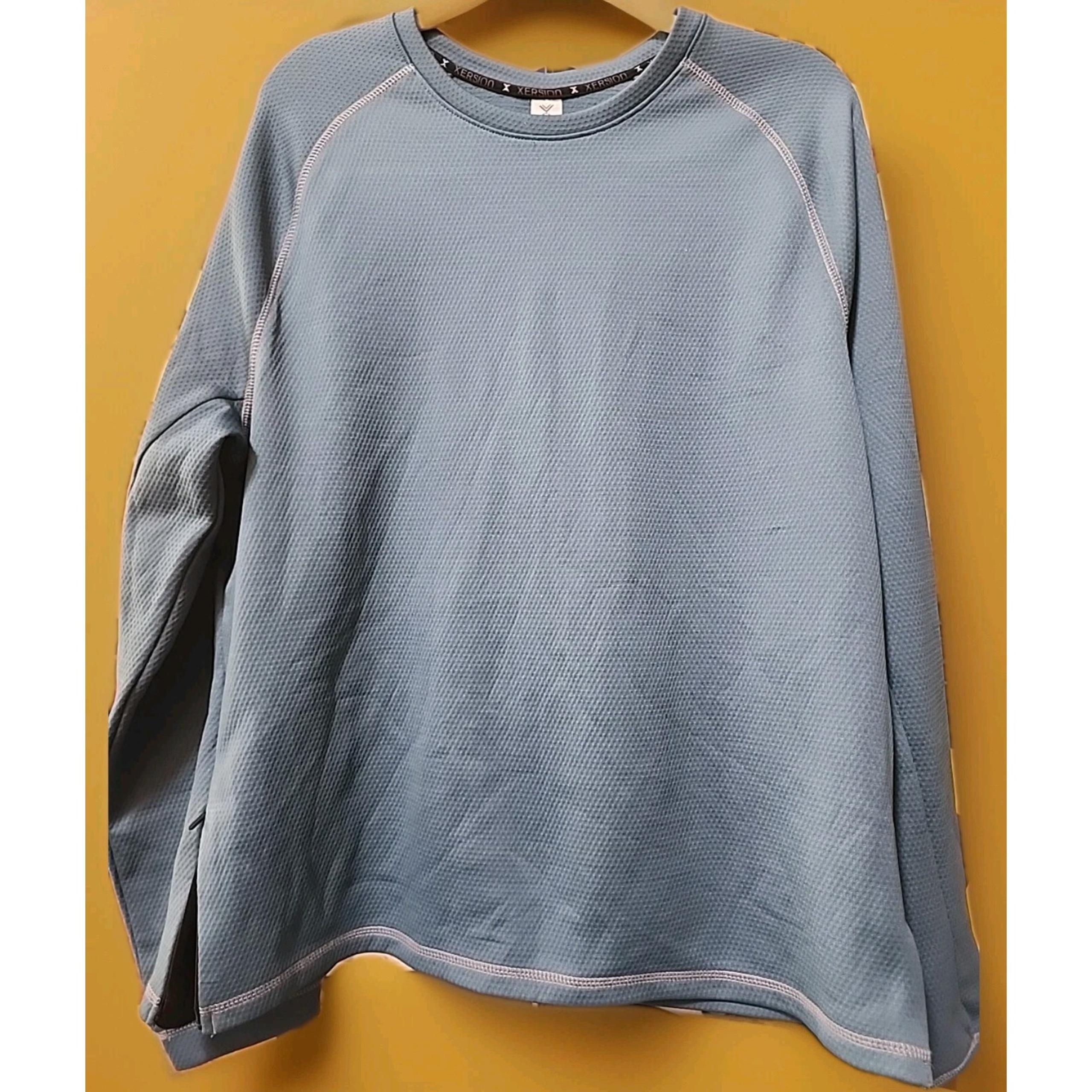 Xersion Mens Fleece Pullover Long Sleeve Large Excellent New A126 Nice