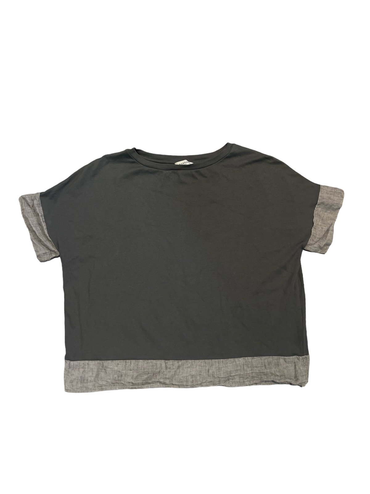 ROSSO 33 genova Cropped Basic linen shirt size 42/US: L
