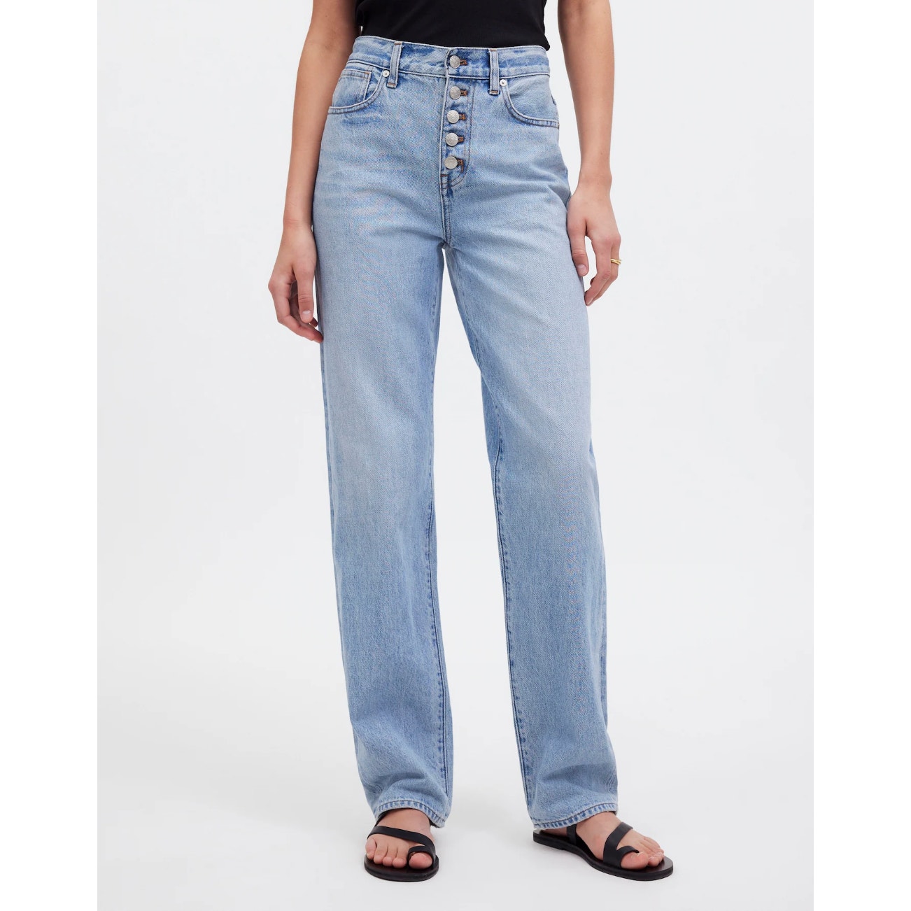 NWT Madewell Baggy Straight in Paxton Light Blue Wash NQ185