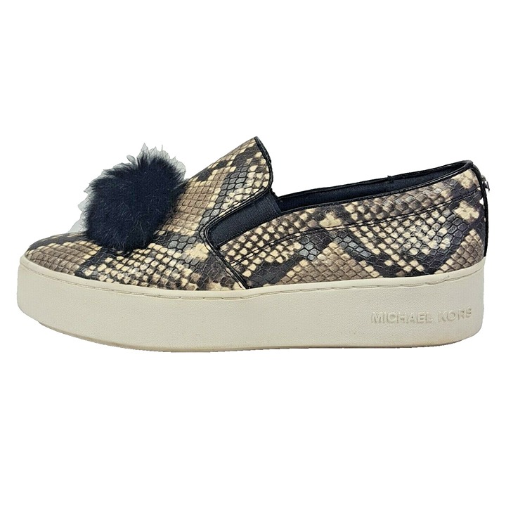 Vintage Michael Kors Women's Loafers Flats Shoes Snakeskin Embossed Slip On 7