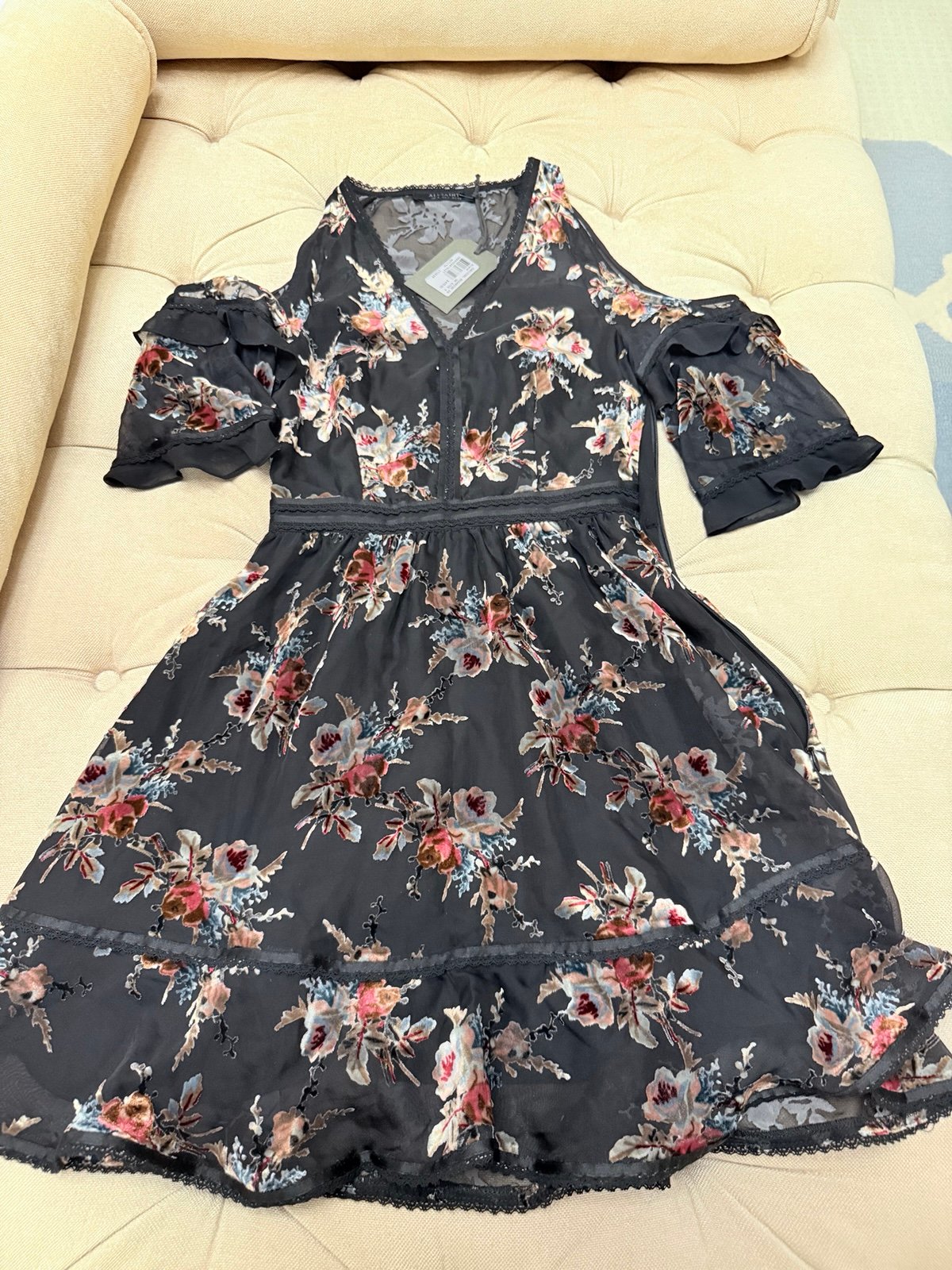 ALLSAINTS Christal Rosarium Dress New 0