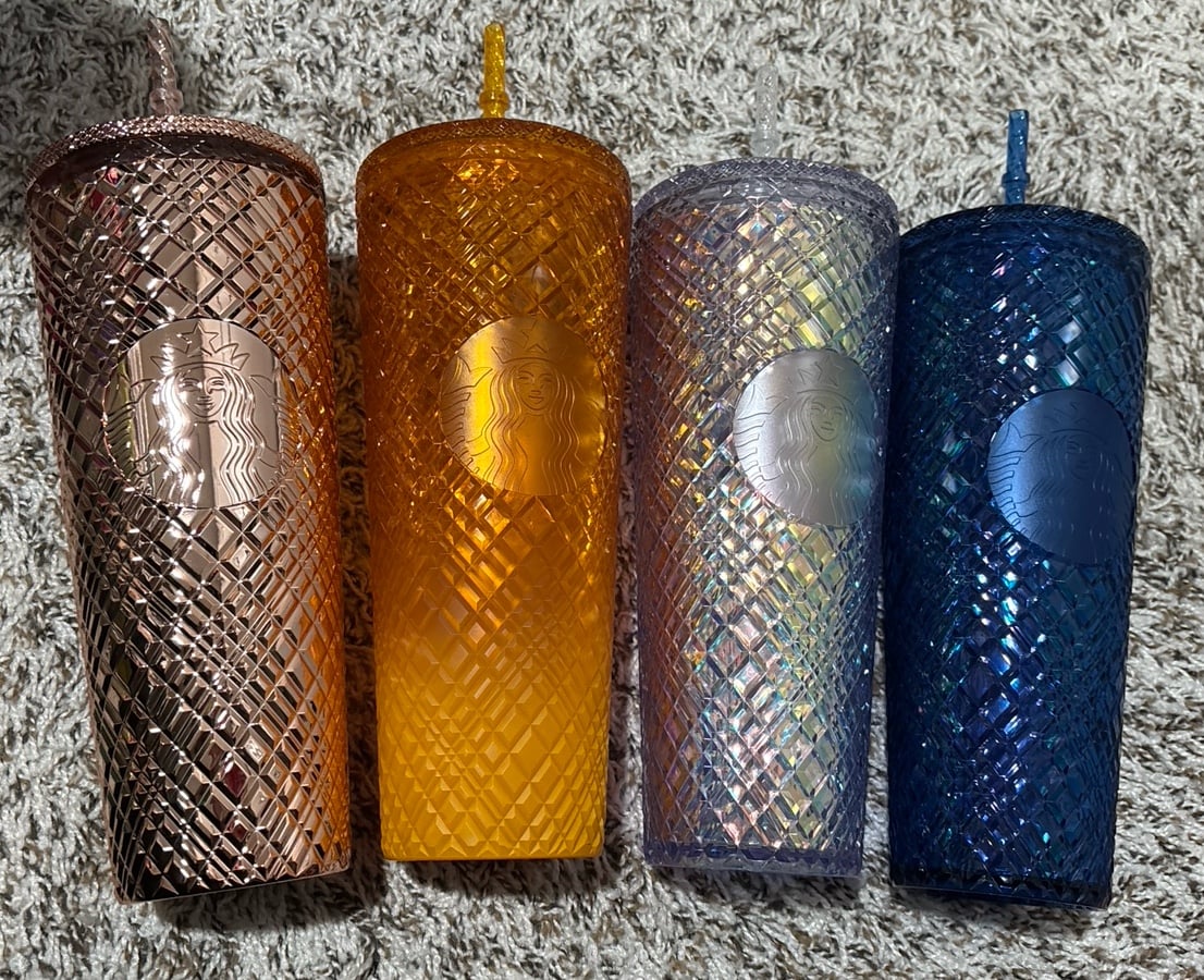 Starbucks lot 4 jeweled cups