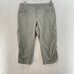 Kuhl Capri Pants Women's Sz 2 Gray Straight Cut Ruched Low-Rise Drawstring