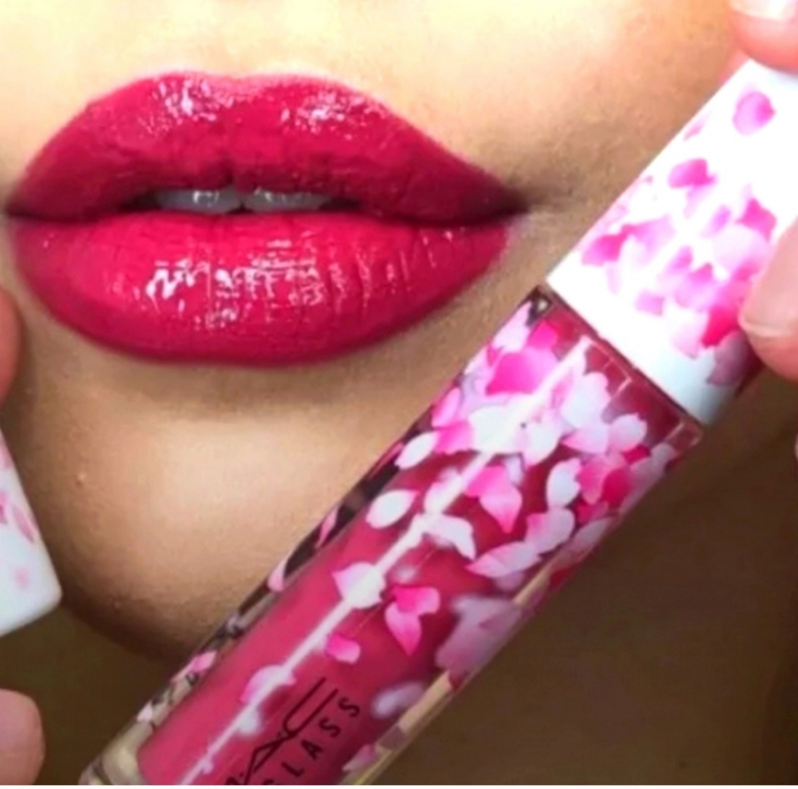 MAC Boom Boom Bloom Lipglass in Cherry Mochi | NIB