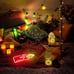 New Christmas Candle Neon Sign LED Light for Bedroom, Home, Bar & Party Decor
