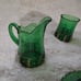 Antique Victorian EAPG Emerald Glass Set. Croesus. 5pc Set. 1898