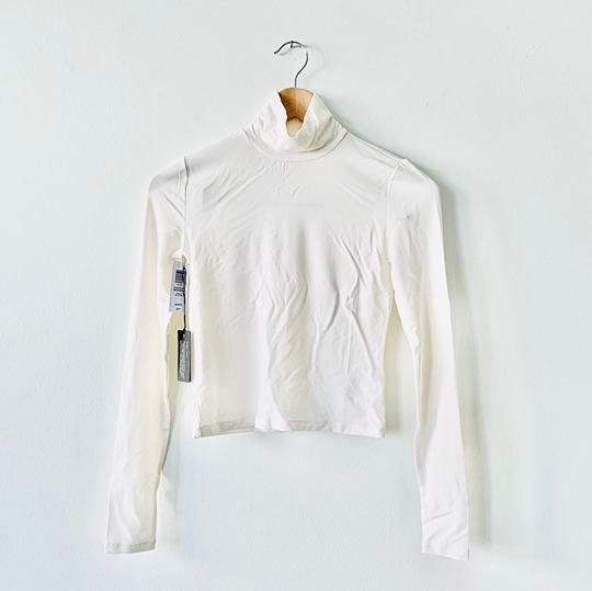 NEW Aritzia Babaton Everyday Mockneck Longsleeve in Birch