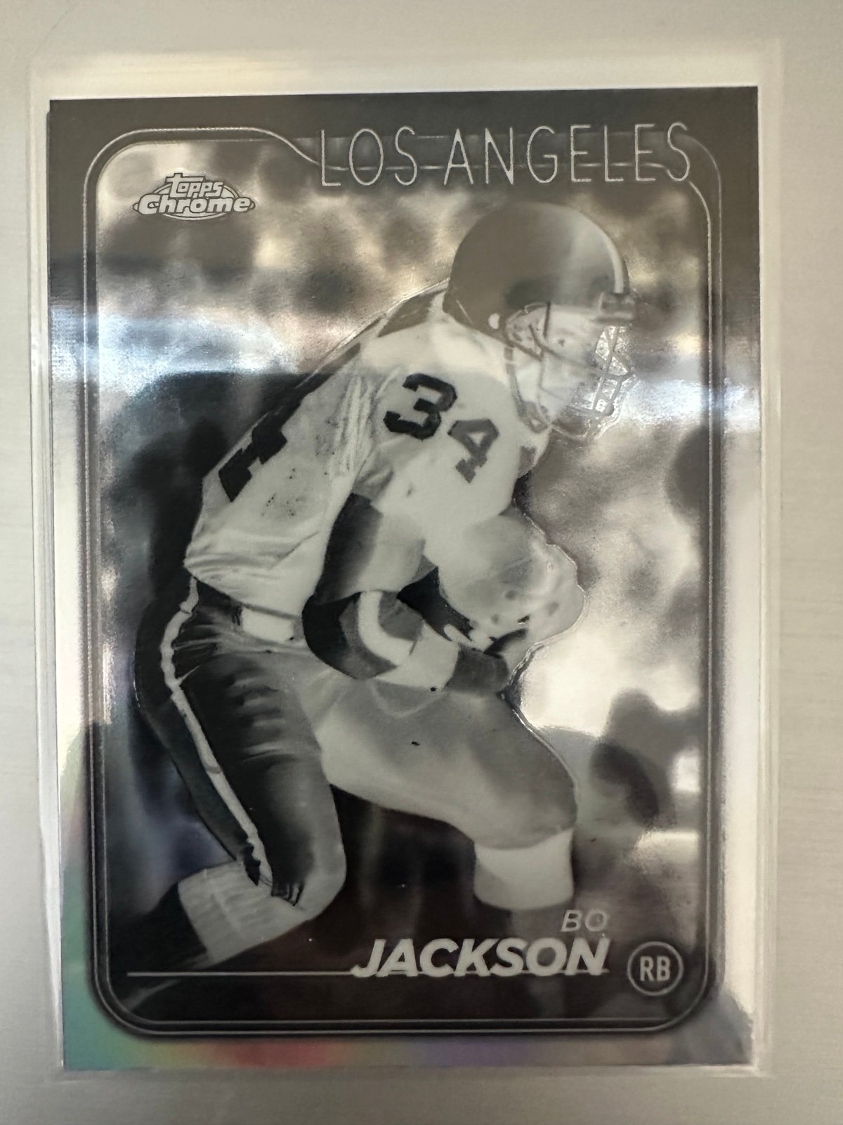 Bo Jackson 2024 Topps Chrome Negative Refractor Base Card Parallel