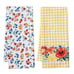 Pioneer Woman Delaney Gingham Floral Kitchen Towels Yellow Check 2-Piece NEW