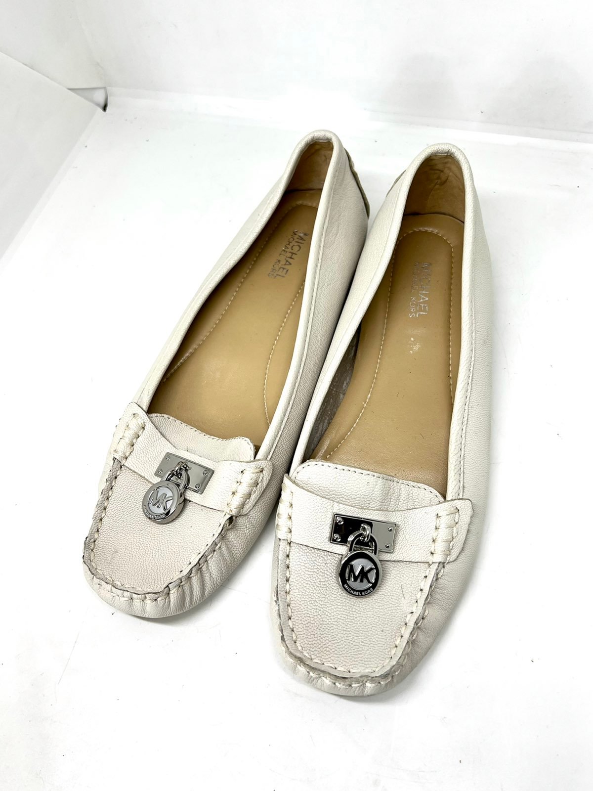 michael kors white loafers
