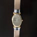Vintage Prestige by Waltham Plaid Band Quartz Golden Watch
