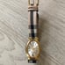 Vintage Prestige by Waltham Plaid Band Quartz Golden Watch
