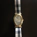 Vintage Prestige by Waltham Plaid Band Quartz Golden Watch