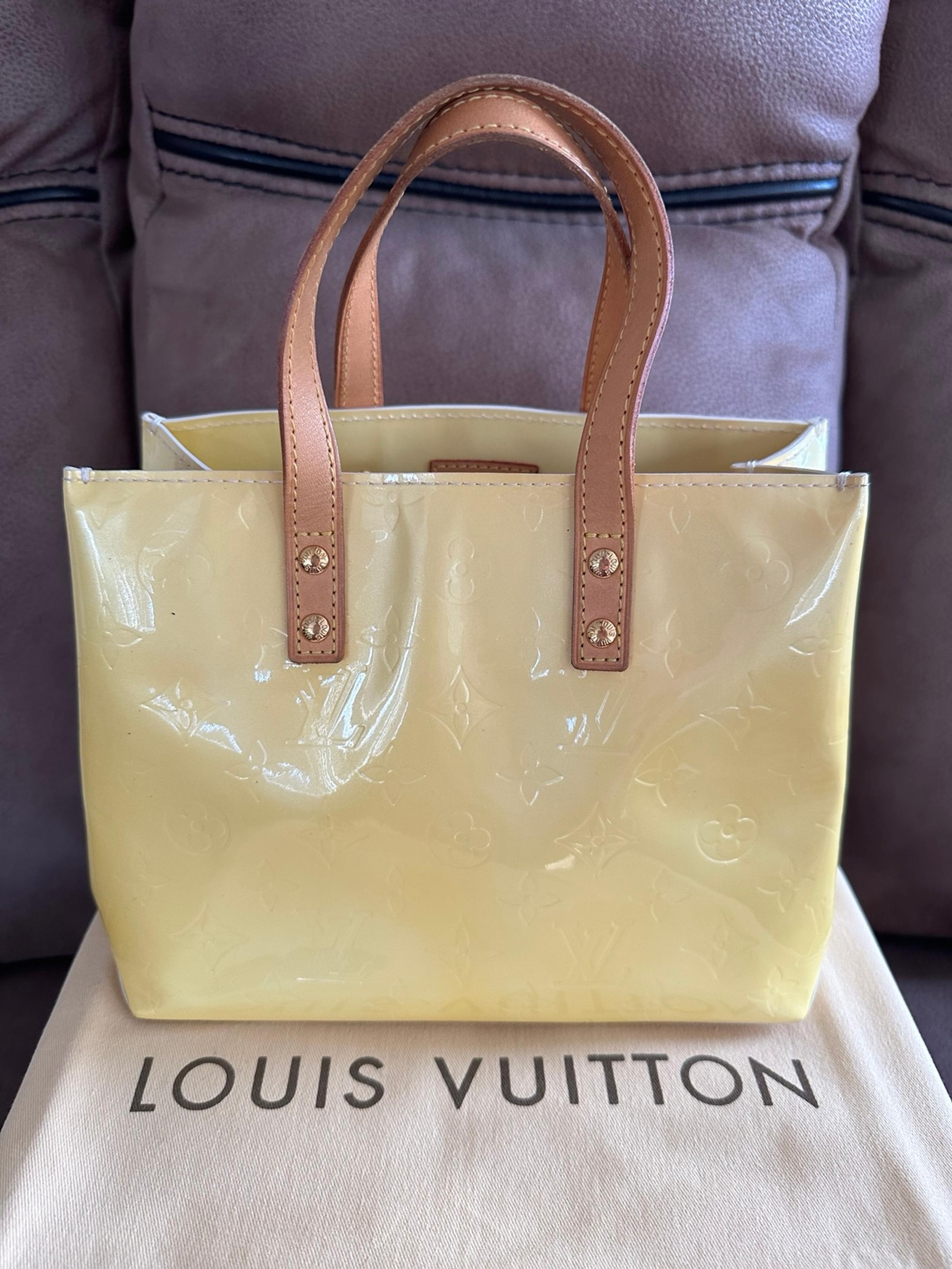 Louis Vuitton Monogram Vernis READE PM Tote Handbag Perle