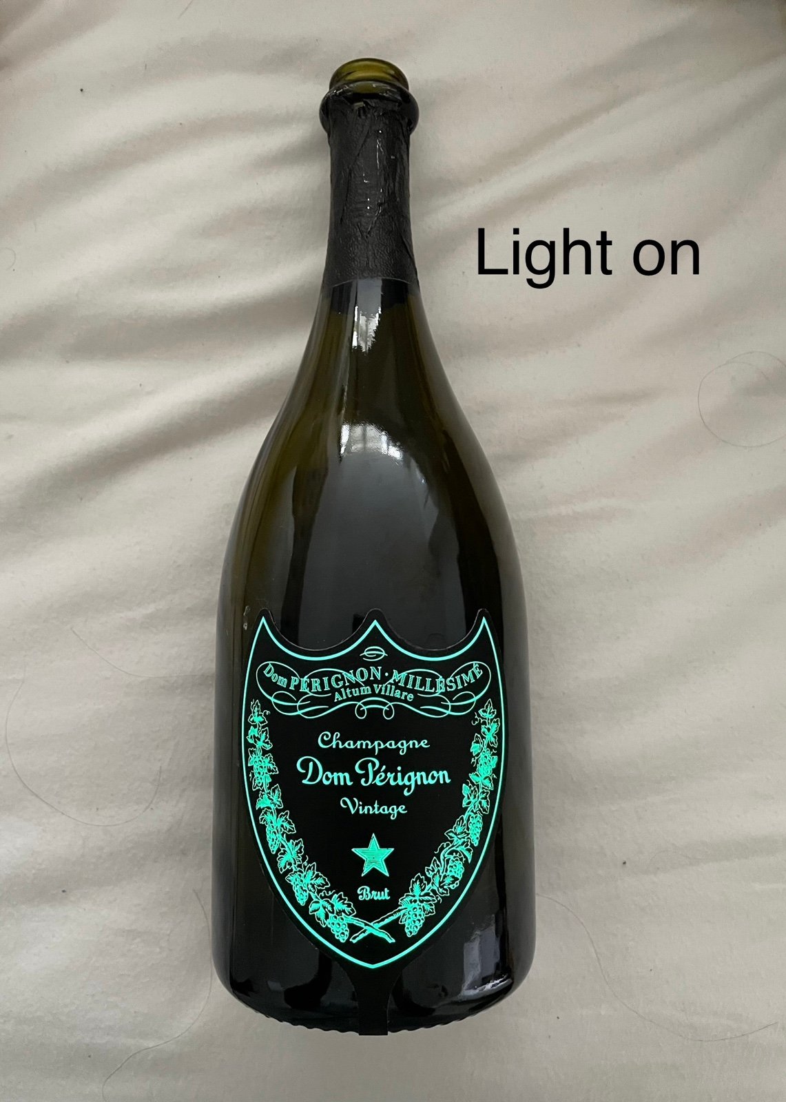 Dom Perignon Illuminating Champagne Bottle- EMPTY