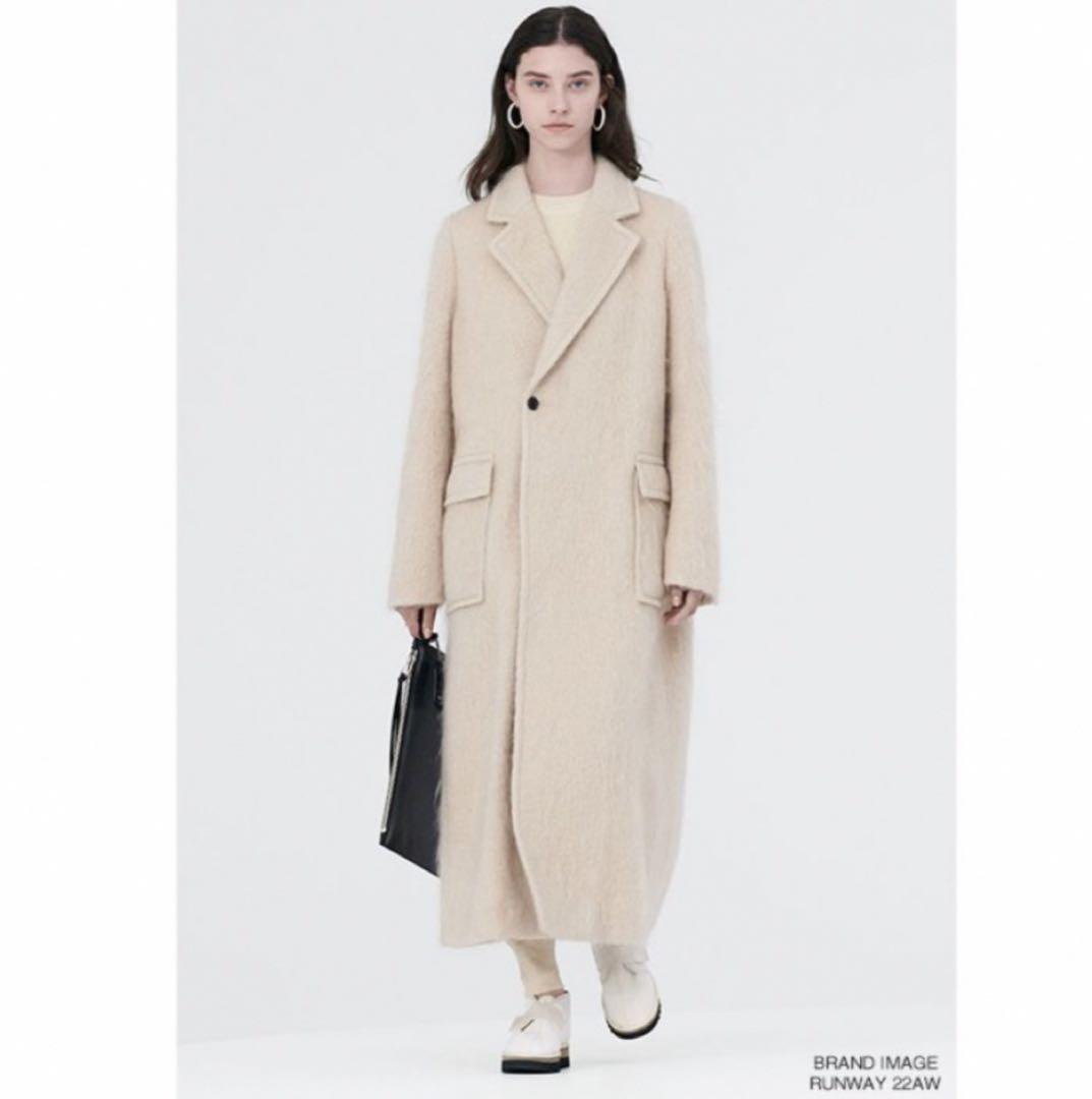 Tagged New] HYKE Mohair Double-Breasted Coat