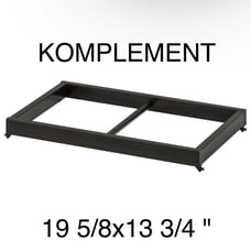 KOMPLEMENT 604.464.61 Clothes rail black-brown 19 5/8x13 3/4 “ for IKEA PAX ward