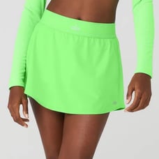 Alo Yoga Match Point Tennis Skirt Green Glow S