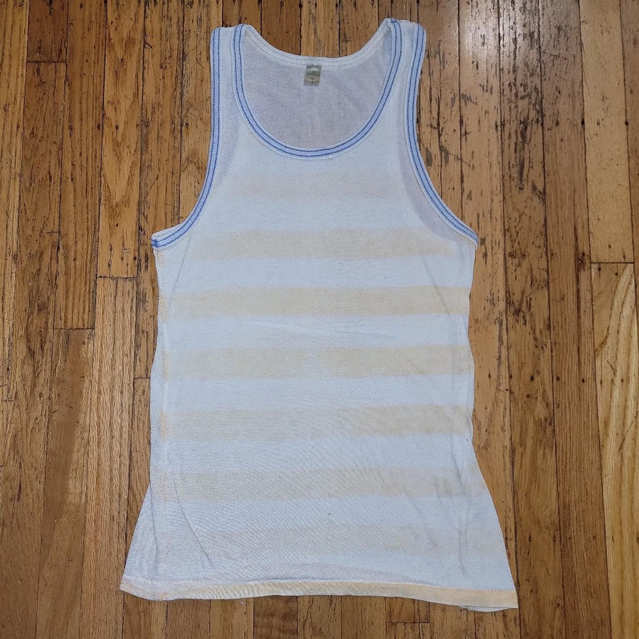 VINTAGE Tank Top SHIRT Ringer Tee SINGLE STITCH Boat TANKS
