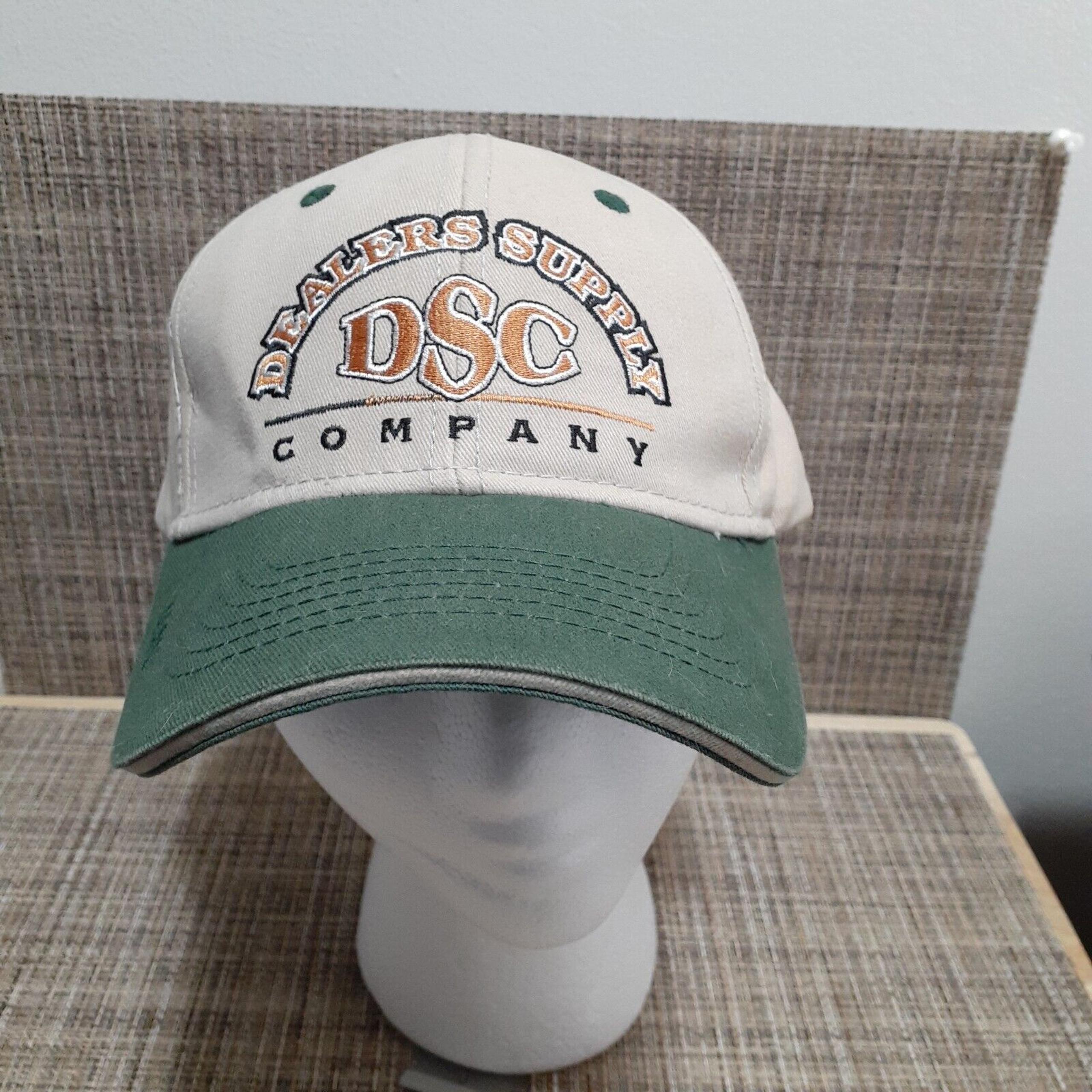 Dealers Supply Co. Baseball Cap Hat Strapback Khaki Green Embroidered Letters