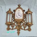 Vtg 1974 BURWOOD Cherub Hollywood Regency NEW HAVEN 597 Gold WALL CLOCK Works