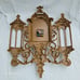 Vtg 1974 BURWOOD Cherub Hollywood Regency NEW HAVEN 597 Gold WALL CLOCK Works