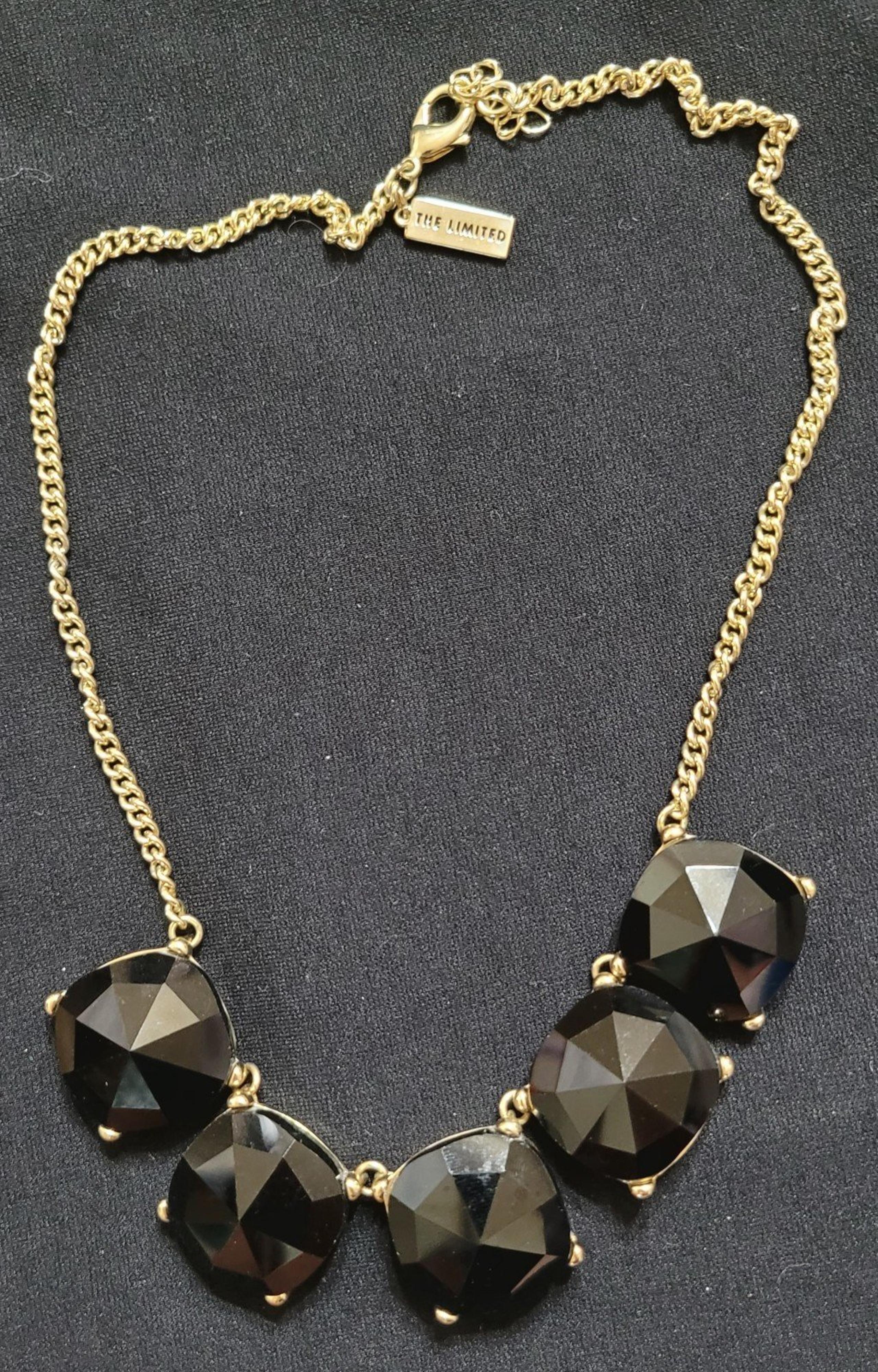 The Limited goldtone with large smoky sets necklace