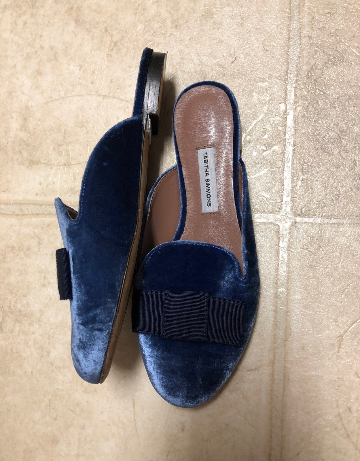 Tabitha simmons velvet slipper