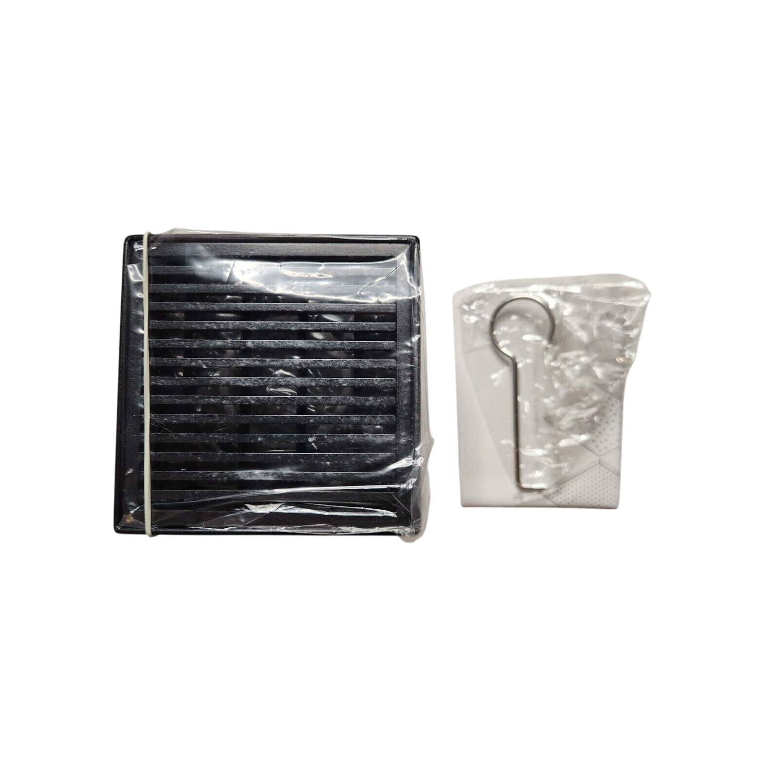 Signature Hardware 443300 Carmen 4 Square Shower Drain less Flange -Matte Black