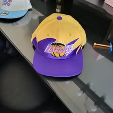 Mitchell & Ness Los Angeles Lakers Sharktooth Adjustable Snapback Hat Cap