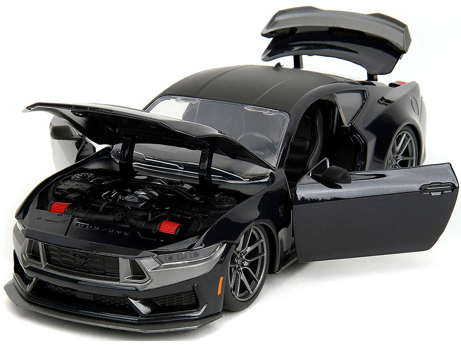 2024 Ford Mustang Dark House Black Metallic with Matt Black Hood and Top Bigtim