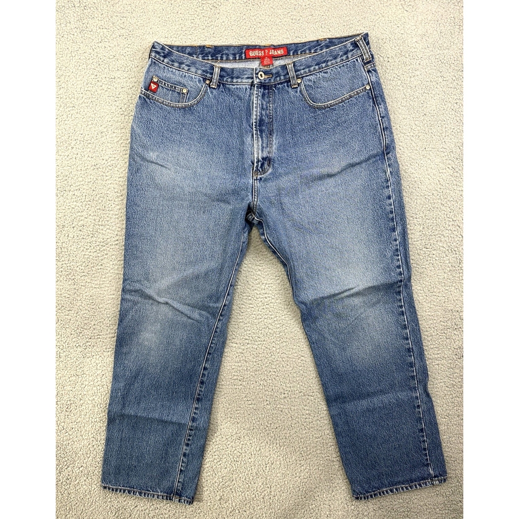 Vintage Guess Jeans Mens 40x32 (Fits 38x31) Baggy Grunge Y2K Made in Hong Kong