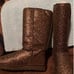 Womens leopard sequin uggs- size 8