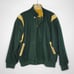 Vintage Identity Inc Mens Small Pontiac Moon Wool Leather Green Tan Jacket