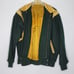 Vintage Identity Inc Mens Small Pontiac Moon Wool Leather Green Tan Jacket