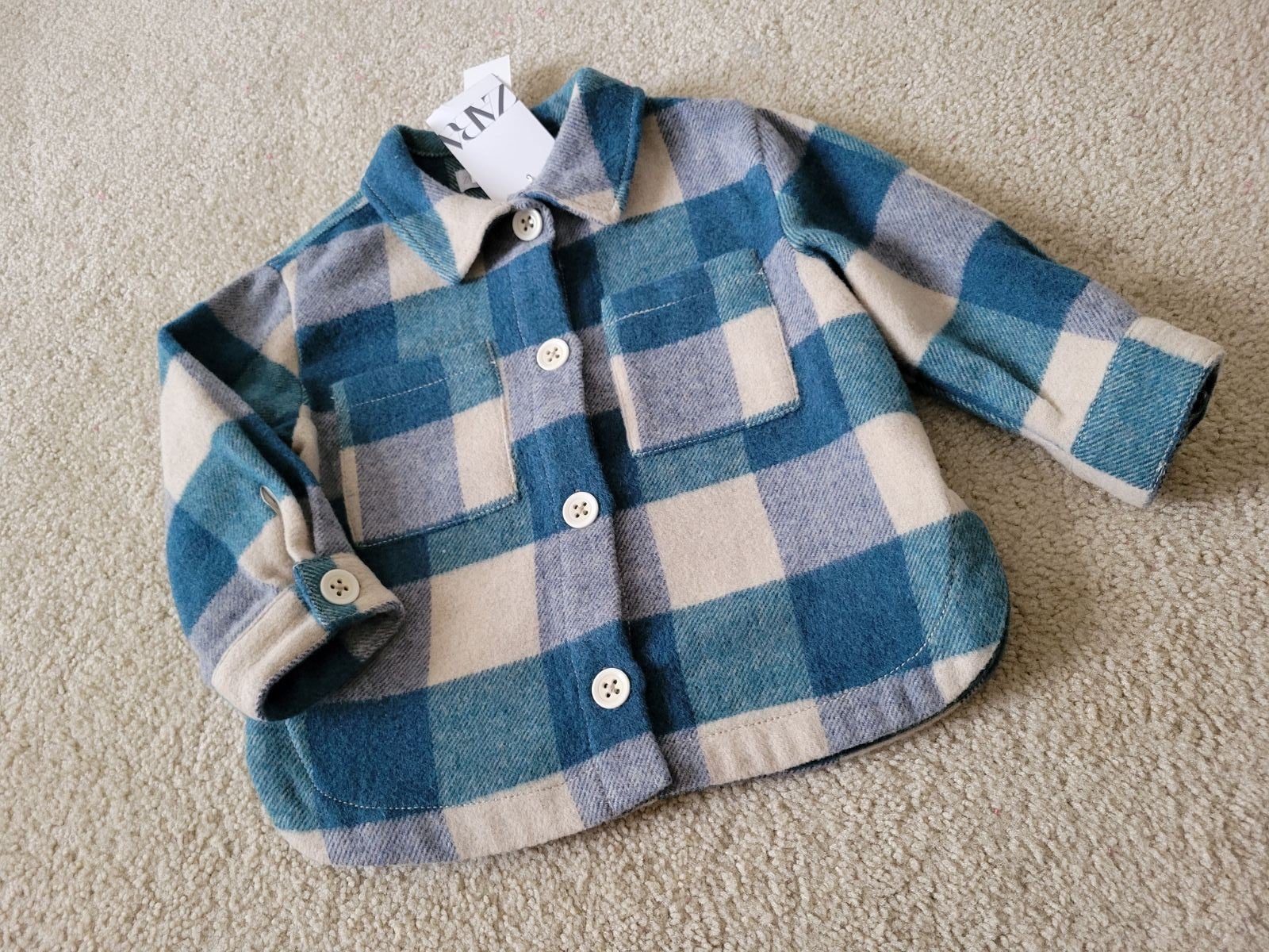 Zara plaid overshirt jacket. Size 18-24