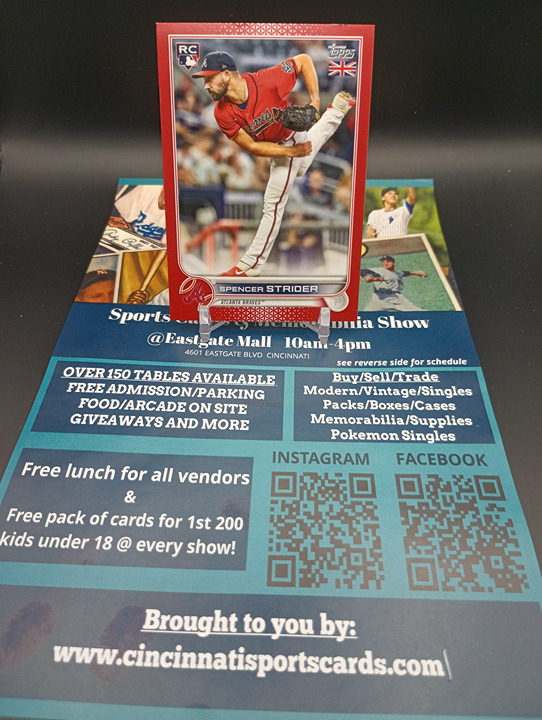 2022 Topps UK Spencer Strider RC Red #'d /5 Braves Please read!