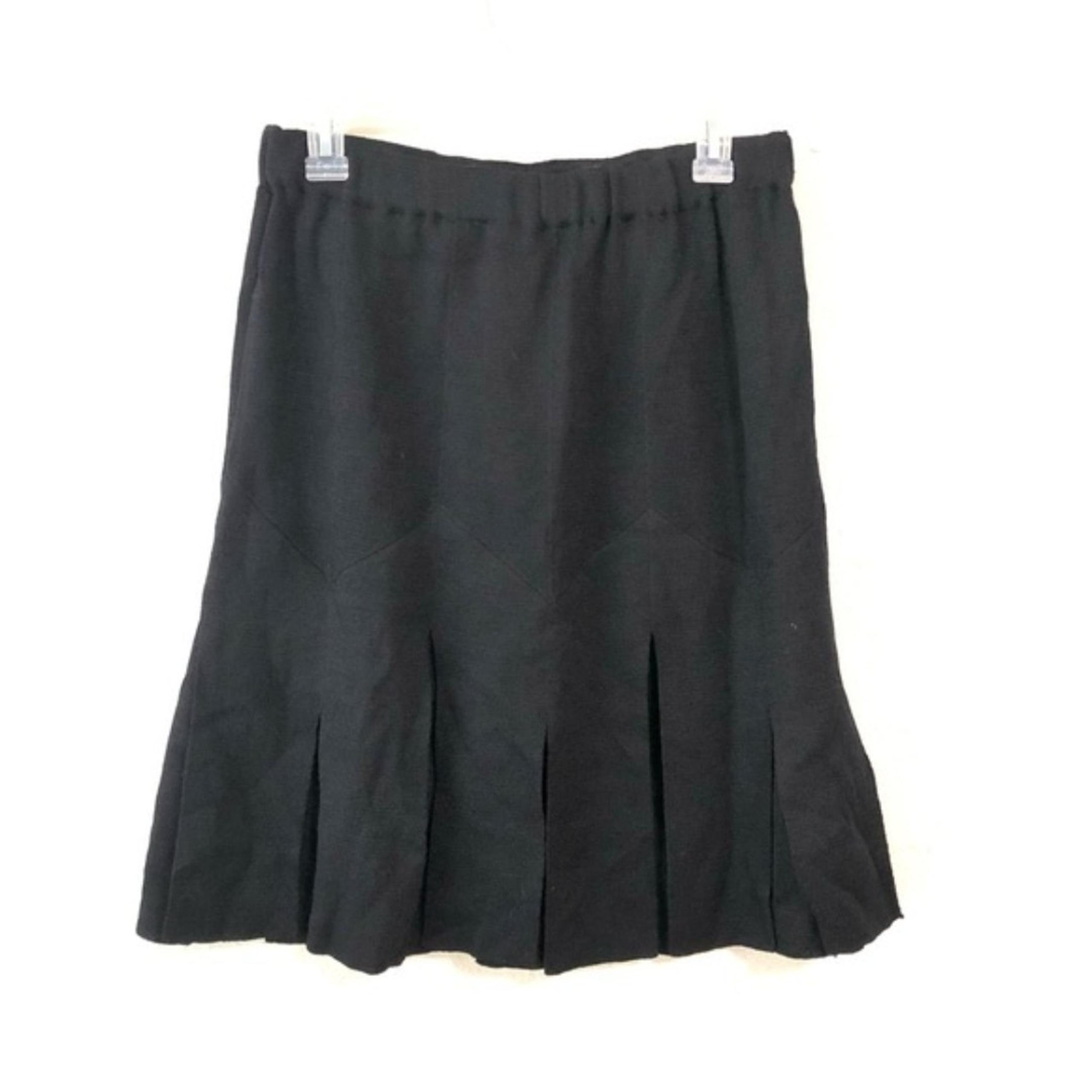St John Essentials Santana knit Carsh Pleated Slitwa Skirt, size 8 open pleats